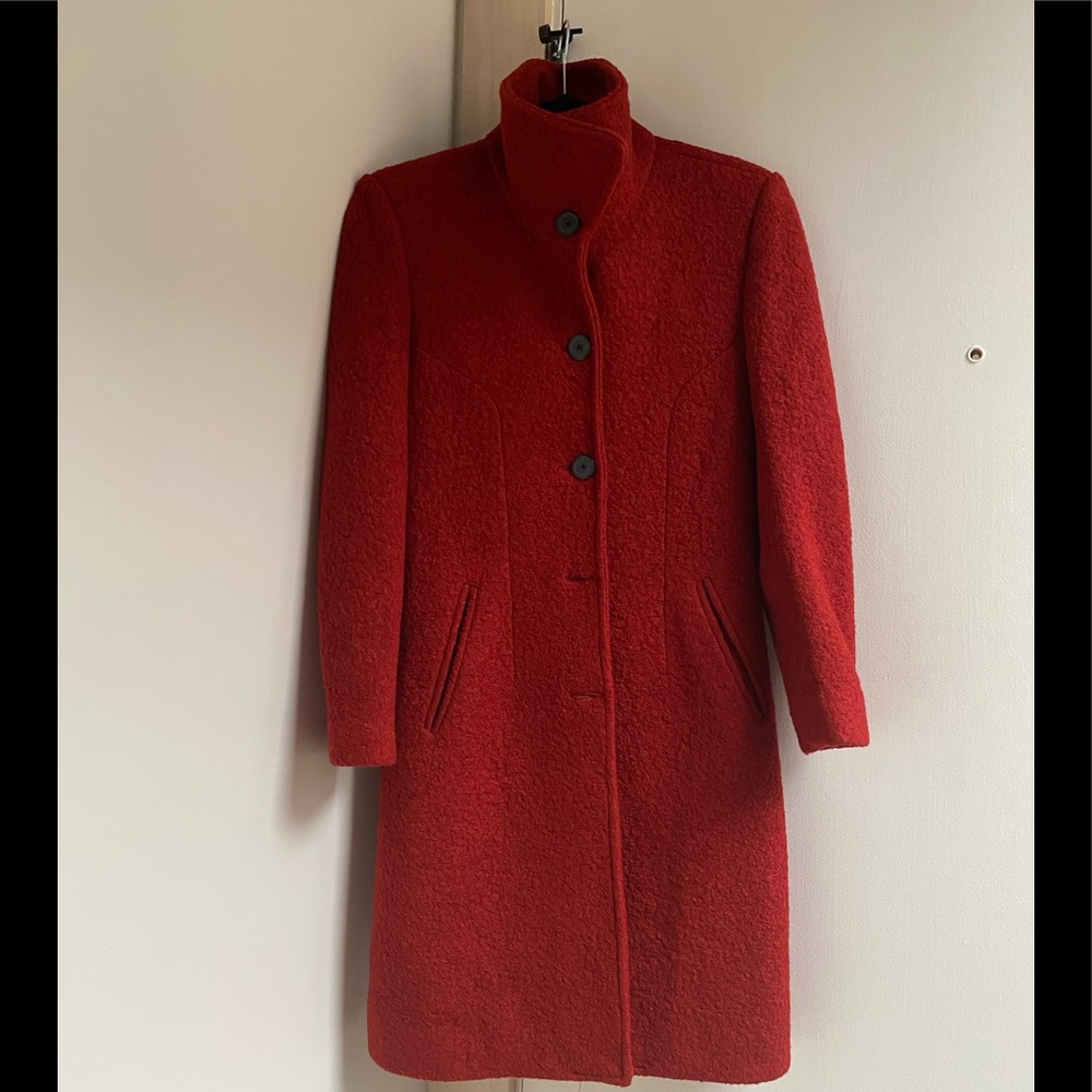 XS BEAUTIFUL Boiled Wool red coat!